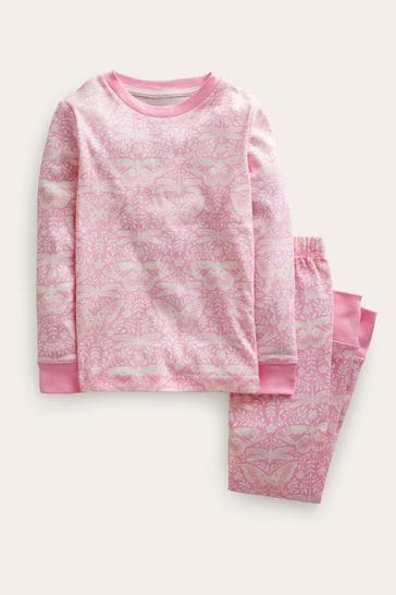 Boden Dark Pink Snug Glow-In-The-Dark Pyjamas