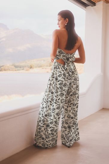 Floral bandeau jumpsuit store