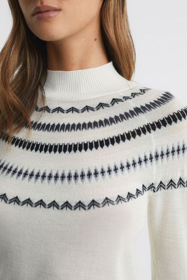 Cream funnel sales neck jumper