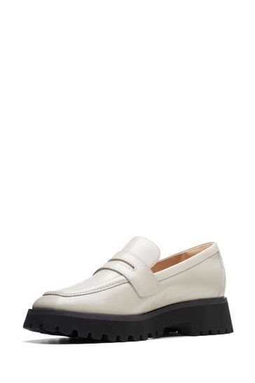 Buy Clarks Cream Leather Stayso Edge Shoes from Next Lithuania