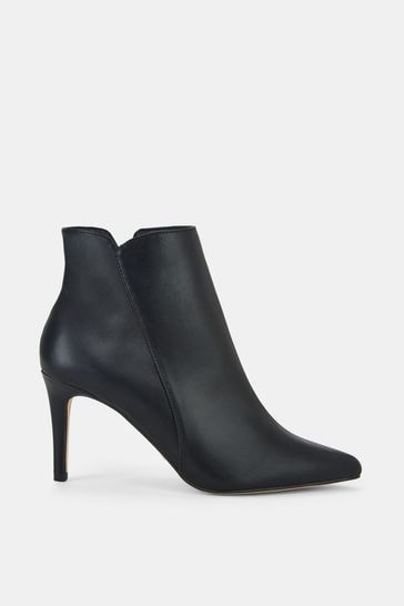 Wide fit stiletto top ankle boots