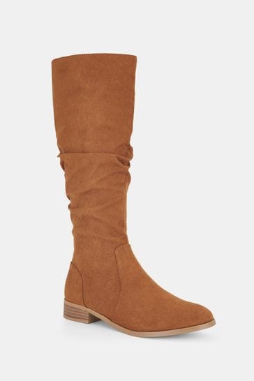 Orange flat discount boots