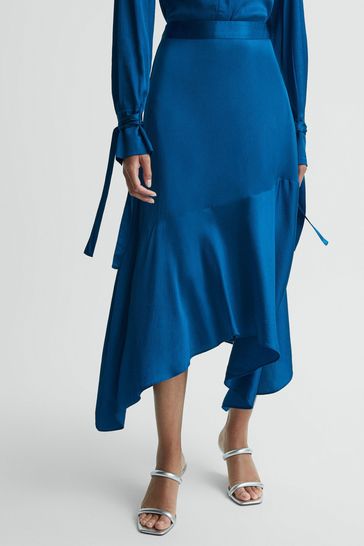 Satin midi top skirt reiss