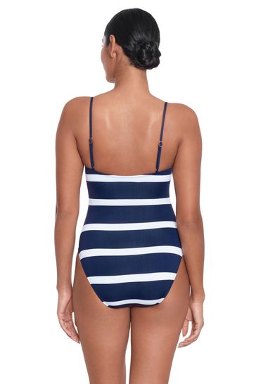 Buy Lauren Ralph Lauren Blue Mariner Stripe Embroidered Square