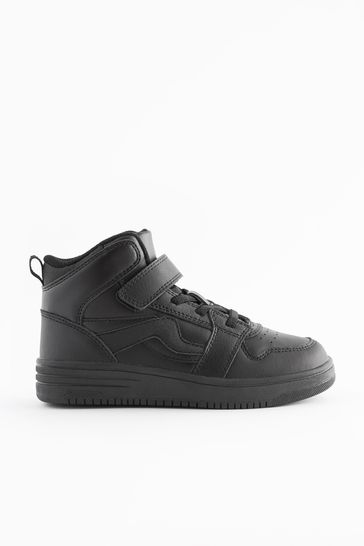 Buy Black High Top Trainer School Shoes from Next Luxembourg