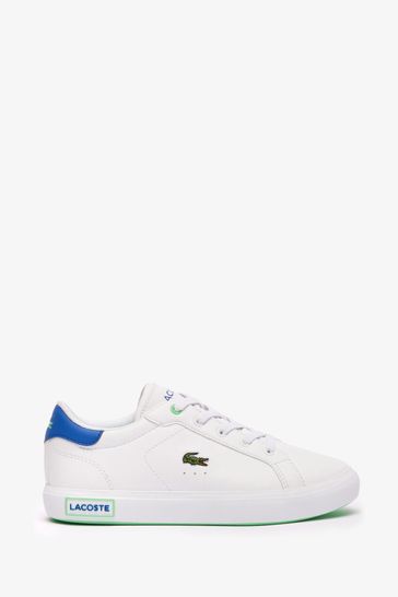 Buy Lacoste Kids White Powercourt 124 Leather Trainers from Next Bahrain