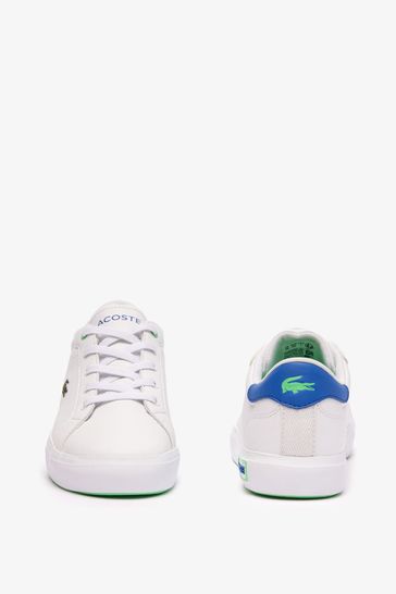 Buy Lacoste Kids White Powercourt 124 Leather Trainers from Next Poland
