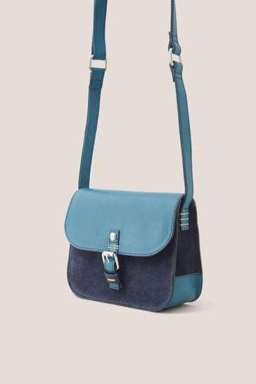 Buy White Stuff Blue Eve Buckle Leather Satchel Bag Next