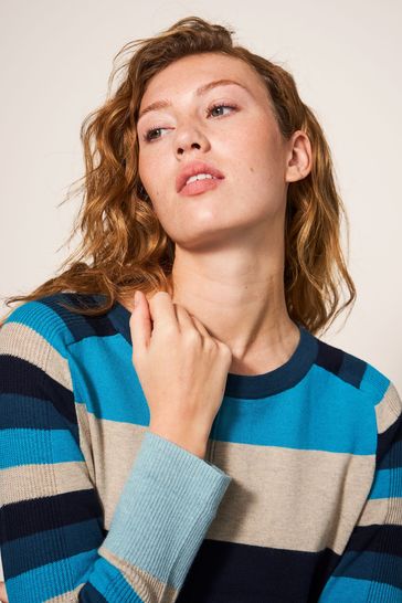 Blue and white jumper online