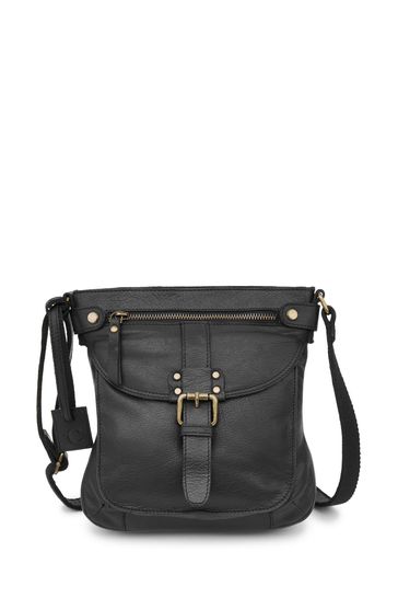 Celtic & Co. Leather Cross-body Black Bag