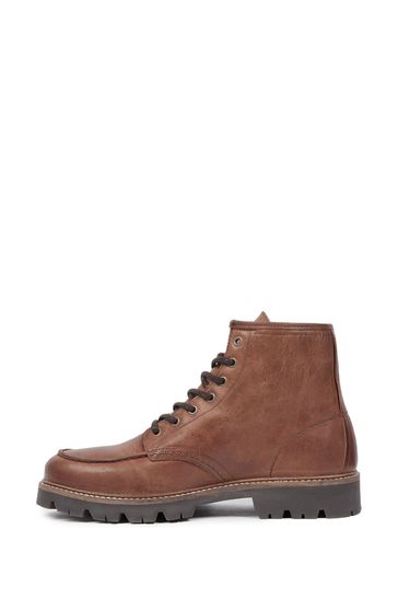 Mens tie top up boots