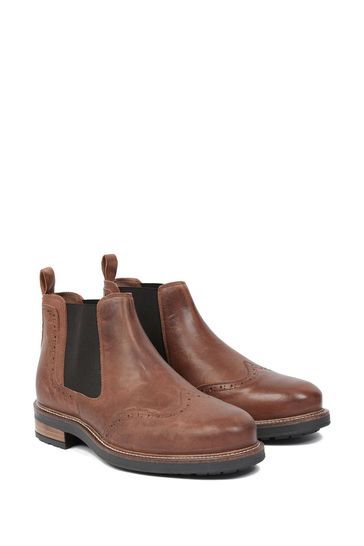 Mens chelsea brogue boots outlet