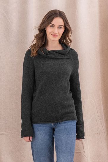 Celtic & Co. Grey Collared Slouch Jumper