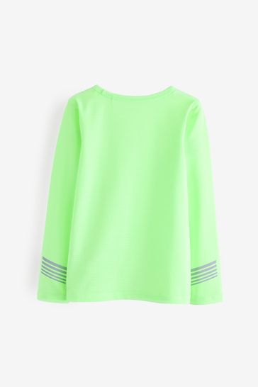 Fluro Yellow Base Layer Long Sleeve Top 3 16yrs