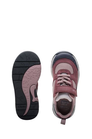 Clarks Red Berry Leather Steggy Stride Shoes