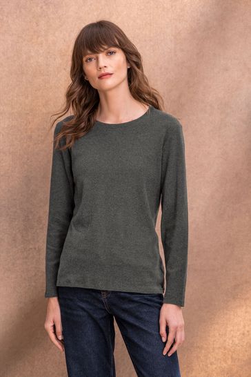 Buy Celtic Co. Grey Organic Cotton Long Sleeve T Shirt from Next