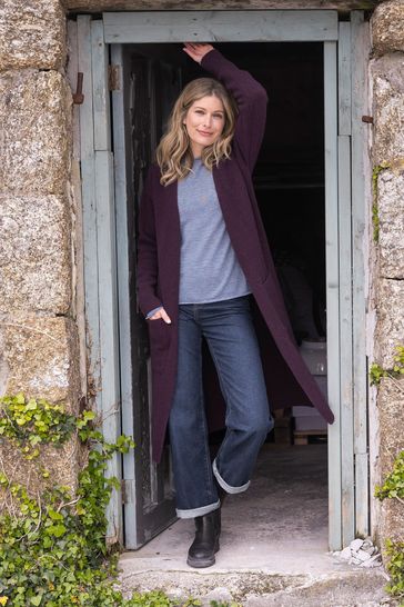 Buy Celtic Co. Purple Felted Longline Cardigan from Next Croatia