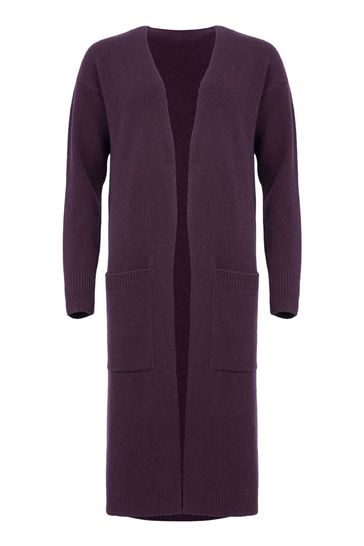 Plum long cardigan top