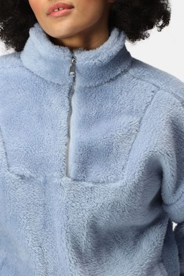 Half zip 2025 fluffy jacket