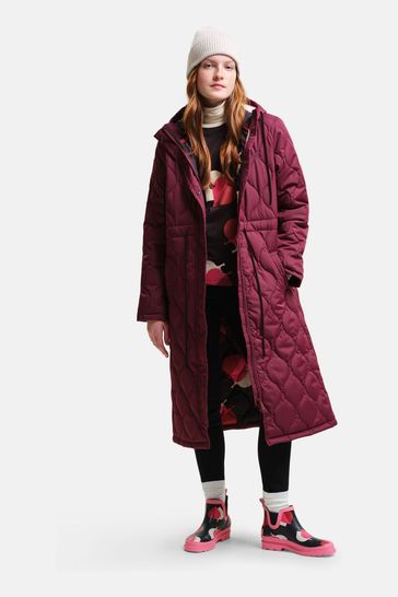 Purple quilted hotsell coat
