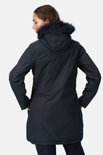 Women's safiyya waterproof insulated parka jacket navy deals