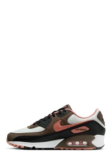 Nike Brown White Air Max 90 Trainers