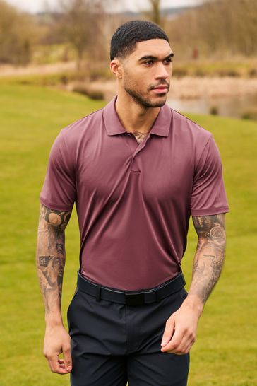 Maroon golf polo store