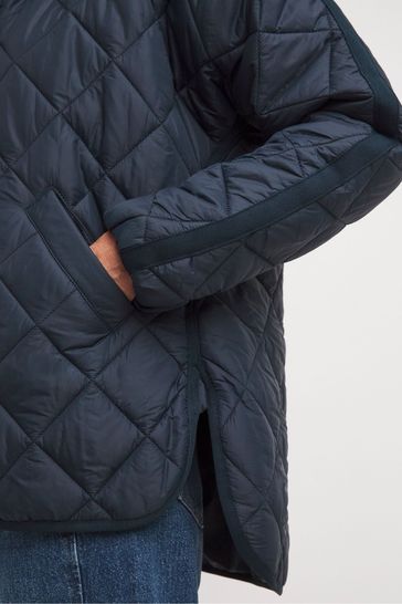 JD Williams Blue Packaway Lightweight Quilted Padded Short Coat