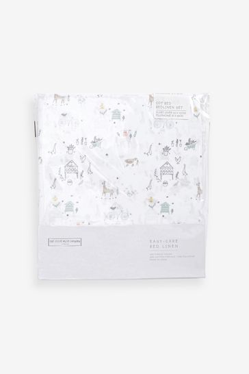 White company cot sheets clearance