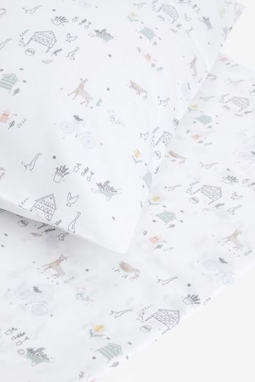 White company shop cot bed duvet