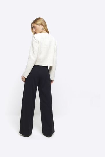 Black wide best sale leg work pants