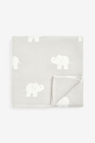 The White Company Elephant White Blanket