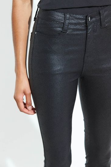 Mile high ankle skinny in outlet black serpent foil