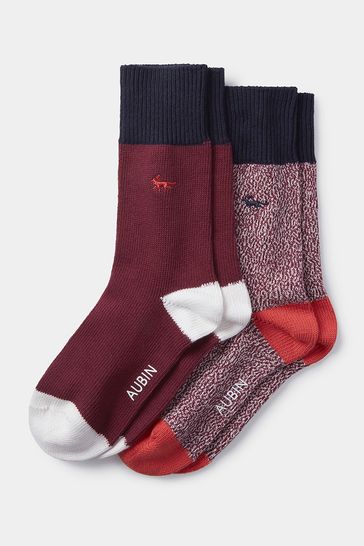 Aubin Cotton Fowey Socks 2 Pack