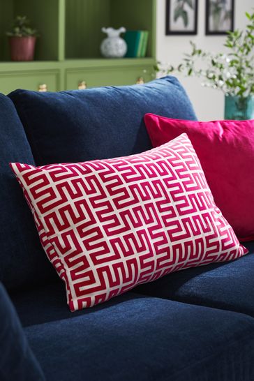 Pink oblong cushion best sale