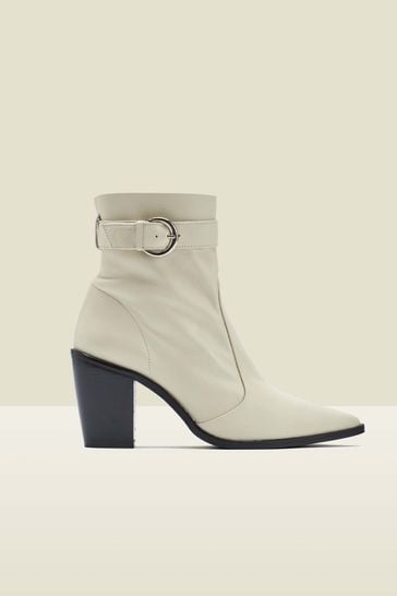 Buy Sosandar White Amelia Strap Western Boots from the Next UK