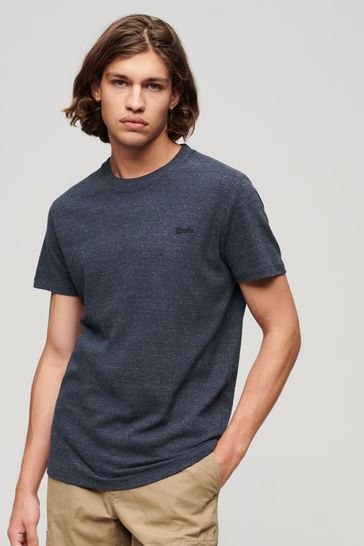 Superdry Grey Small Cotton Essential Logo T-Shirt