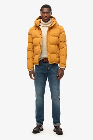 Superdry Yellow Everest Hooded Puffer Jacket