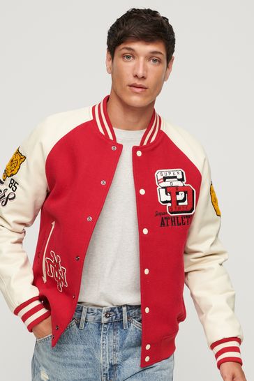 Bomber on sale jacket red