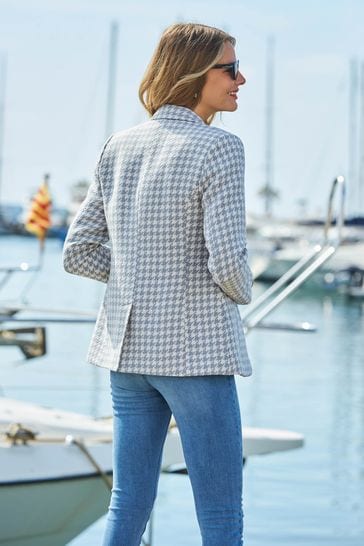 Grey discount dogtooth blazer