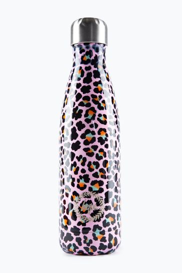 Hype. Pink Disco Leopard Metal Water Bottle - 500Ml