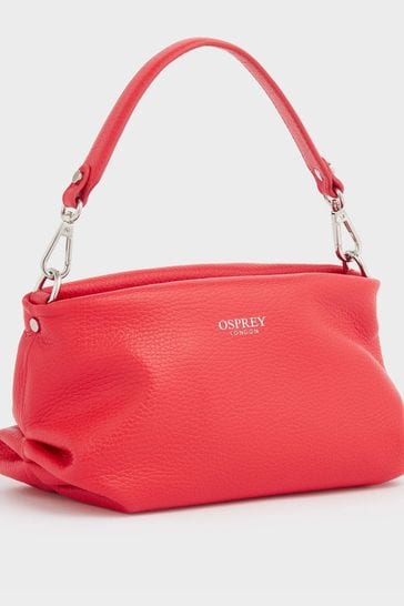 Osprey red outlet leather handbag