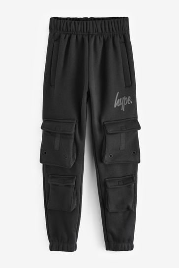 Hype. Boys Acid Wash Script Black Joggers