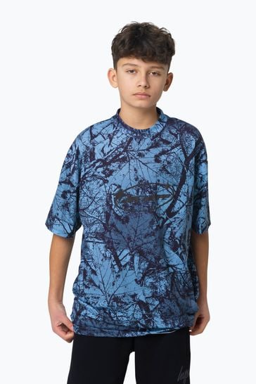 Hype. Boys Blue Multi Y2K Leaf T-Shirt