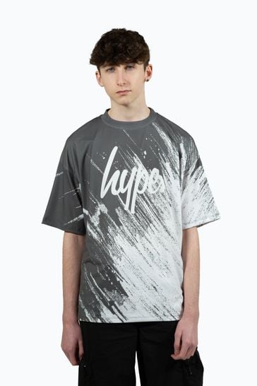 Hype. Boys Gery Multi Scratch Script T-Shirt