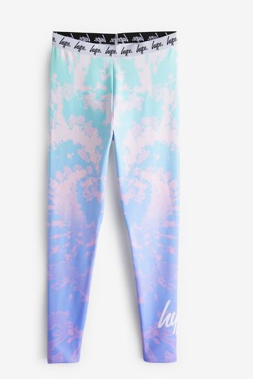 Hype. Girls Pink Multi Pastel Tie Dye Leggings