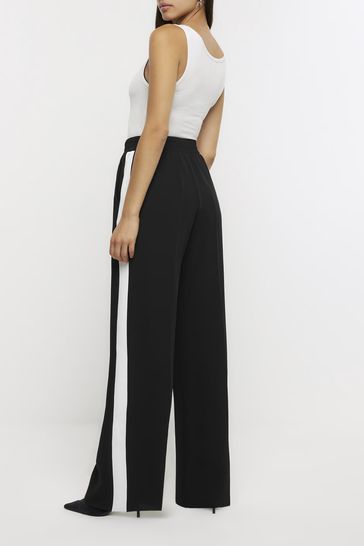 twill stripe detail pant