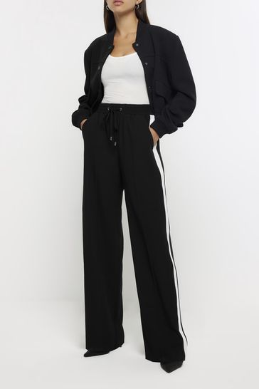 Buy River Island Tailored Wide Leg Side Stripe Joggers from Next Turkey