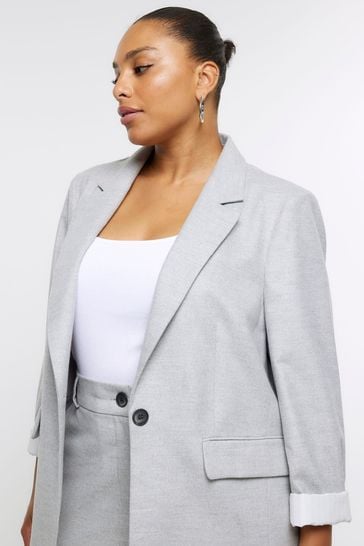 River island grey blazer online