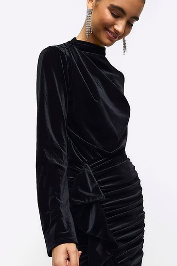 Black velvet dress river on sale island